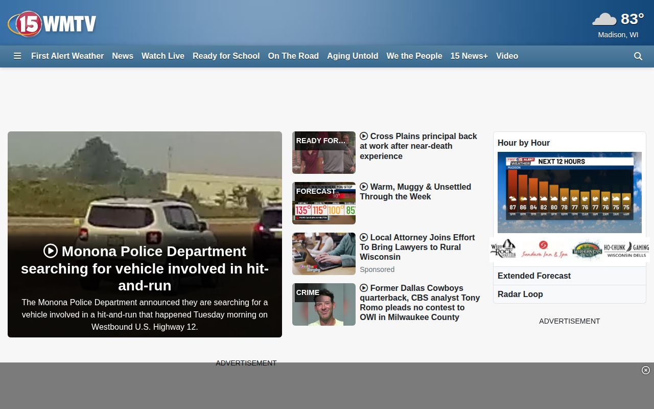 Jefferson County arrest record news source from WMTV 15