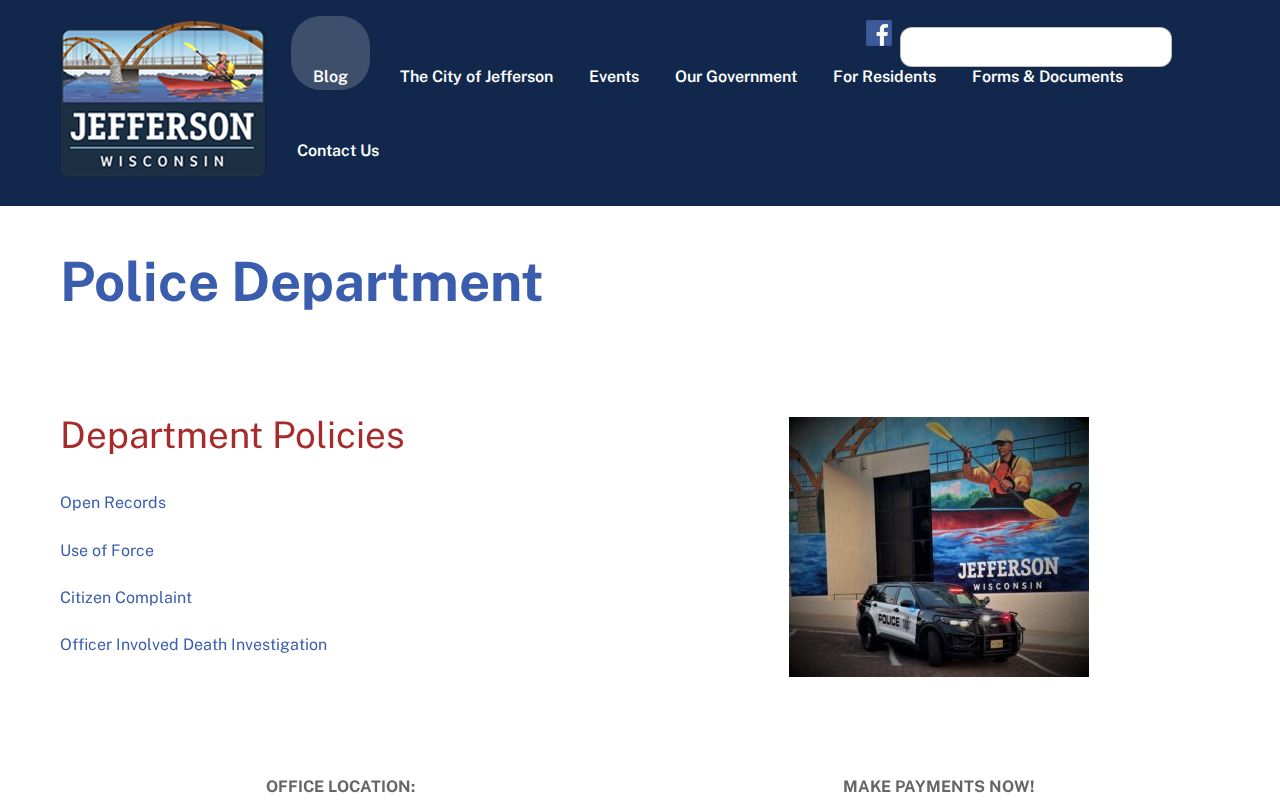 City of Jefferson Police Department route for Jefferson County arrest records